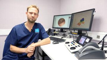 Dr Lawrence Hill in MSG's upgraded audiology room