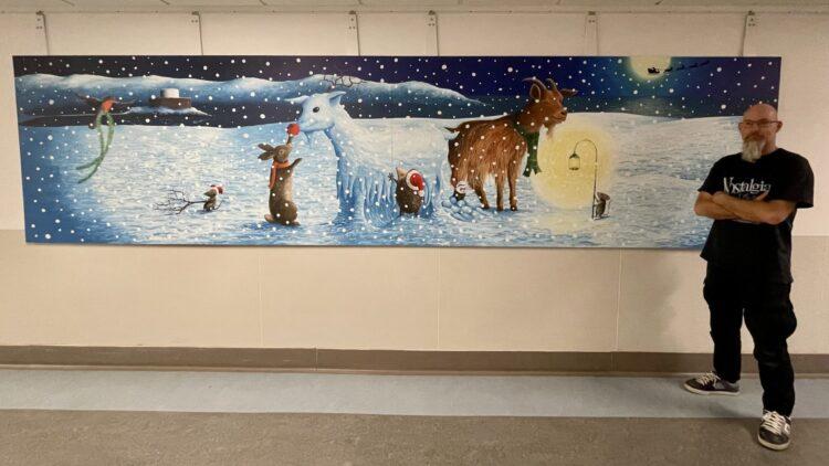 Christmas mural given to Princess Elizabeth Hospital