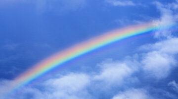 Rainbow clouds sky
