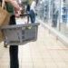 Woman with shopping basket