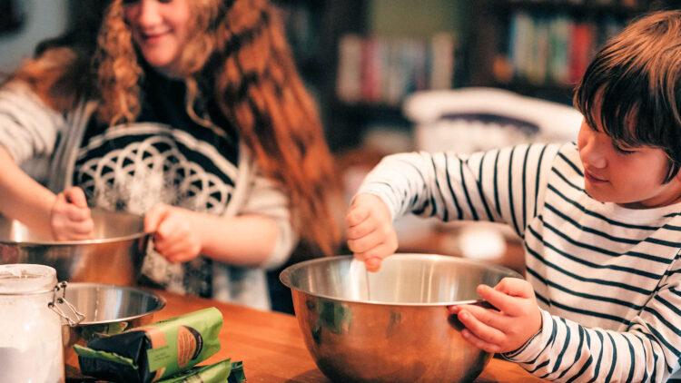 Children cooking