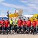 Chelsea Pensioners and Gurkhas arrive for Liberation Day with Aurigny’s help