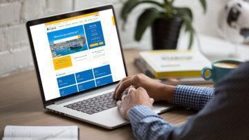 St Helier Website on Laptop