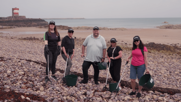 Deloitte in Jersey mark the start of Tortoise Takeover with beach clean