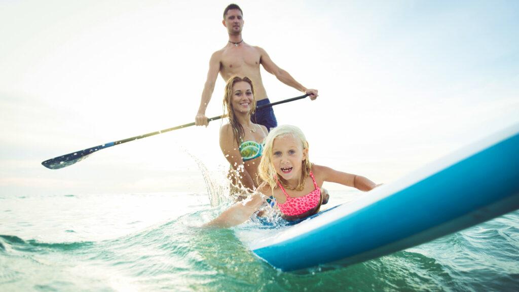 Family surfing