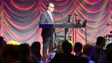 JFA Dinner 2023 Michael Johnson speaking