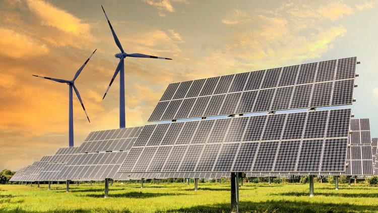 Solar panel wind farm