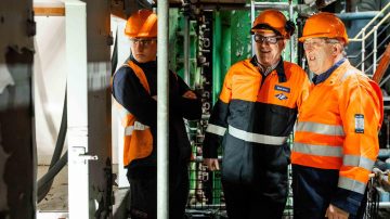 Three generations of JE engineers visit La Collette Generating Hall