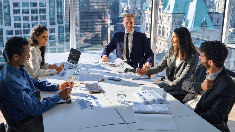 Team at boardroom table