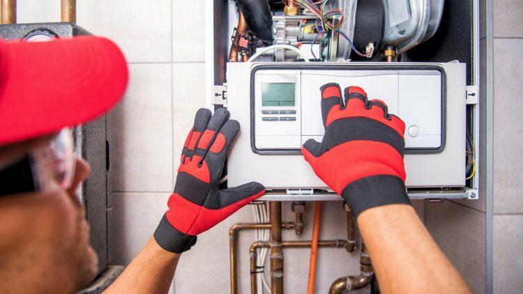 Gas boiler heating repair