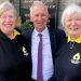 Sara Gould, treasurer at Bowel Cancer Guernsey; Martin Search, director at Ray and Scott; Anne Brouard, chair at Bowel Cancer Guernsey 2024-06 01 16-9