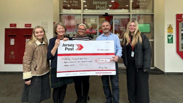 Jersey Post raise over £15,000 for Family Nursing and Home Care