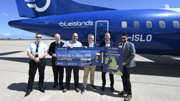 Guernsey to Newcastle route takes off