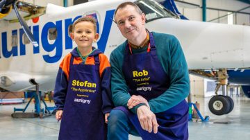 Aurigny celebrates young Alderney artist’s passion for aviation, marking Dornier retirement