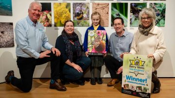 Eight-year-old photographer captures winning butterfly shot in Barry Wells Award