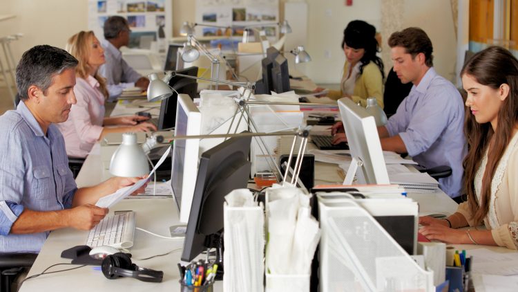 Team working in office