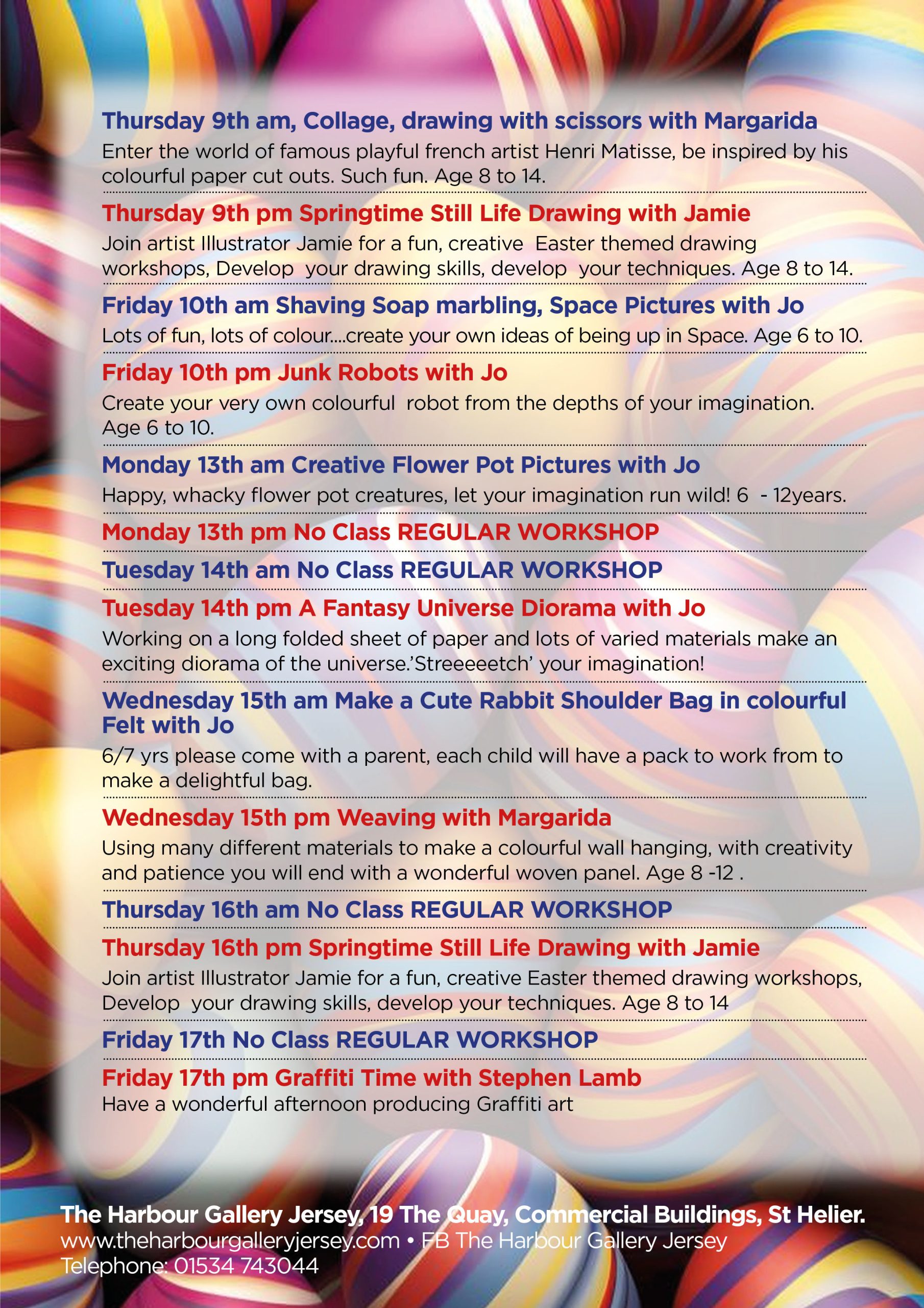 Harbour Gallery Kids Easter Workshops
