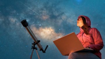 Telescope night sky