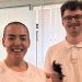 Chloë Blampied post head shave with Charlie Lucas
