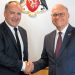 IoM Chief Minister Alfred Cannan MHK with Rafał Wiśniewski, Chargé d'affaires ad interim, Embassy of the Republic of Poland in London